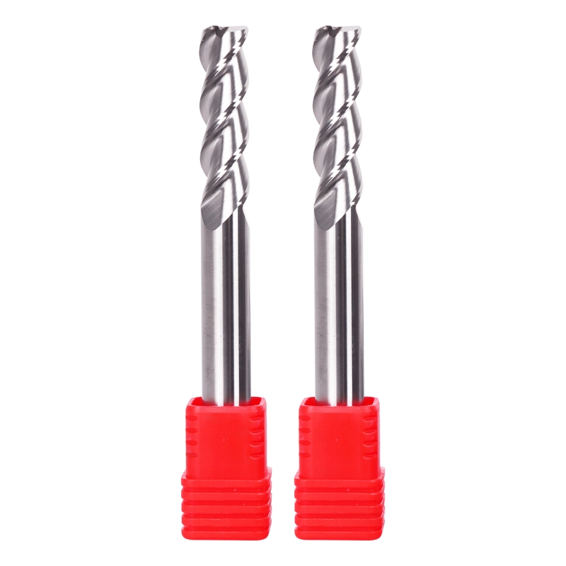 2132-55HRC high-gloss aluminum milling cutter tungsten steel 3 flute aluminum alloy special milling cutter three-flute extended flat bottom mirror end mill Shandong Denso Pricision Tools Co.,Ltd.